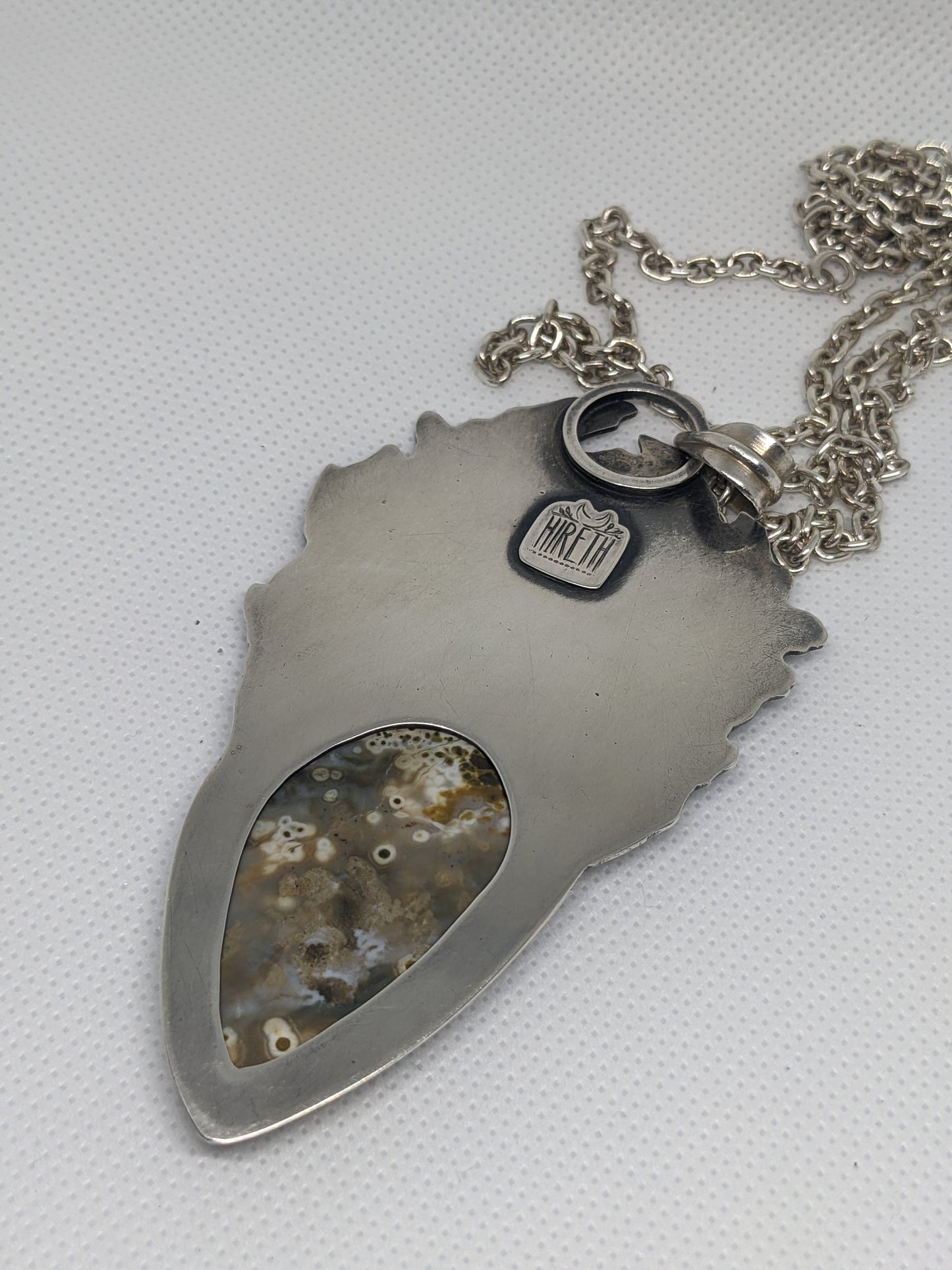 Ocean Jasper, full moon pendant