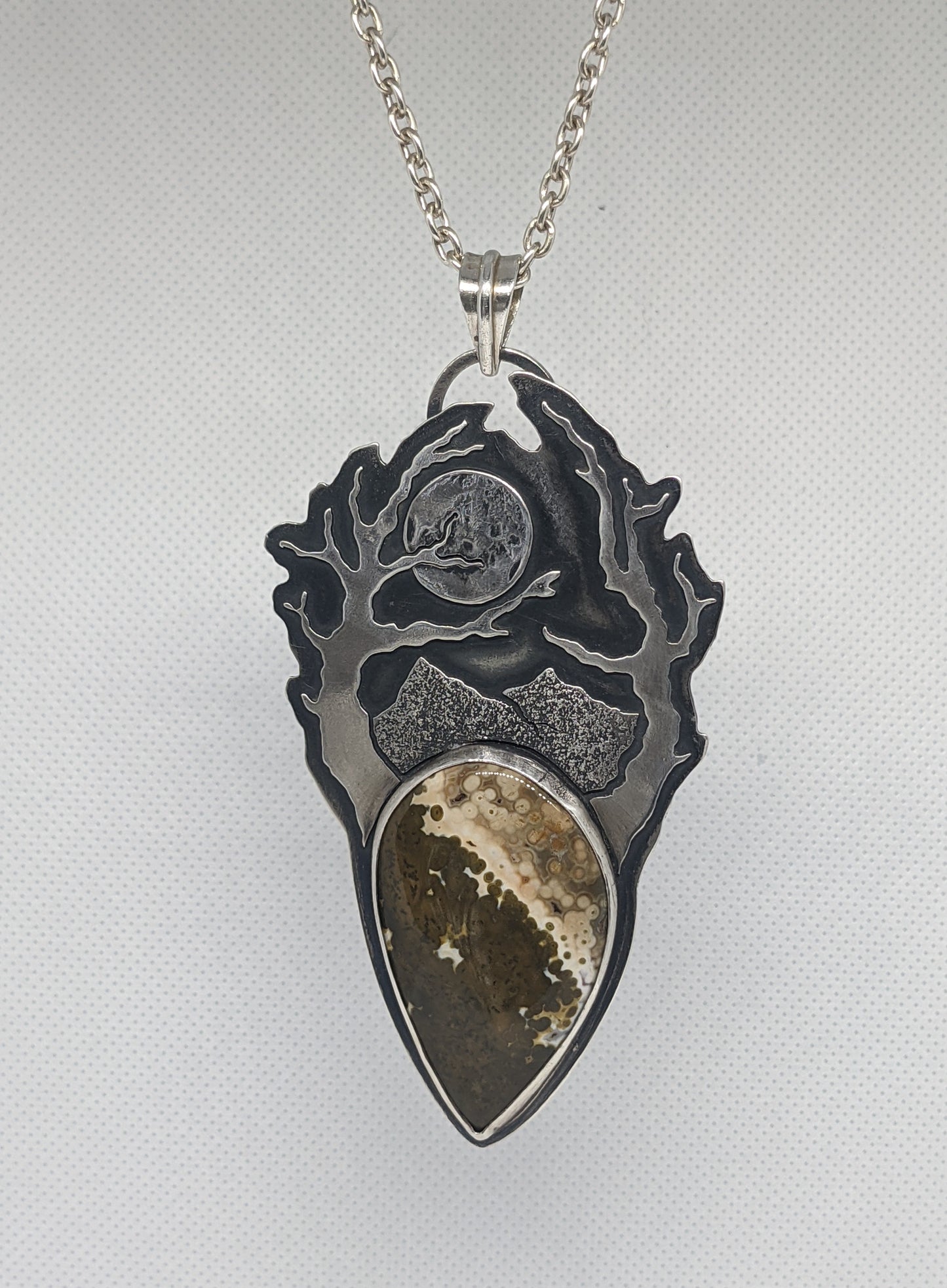 Ocean Jasper, full moon pendant
