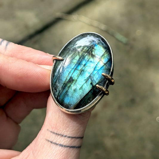 Blue Labradorite Ring