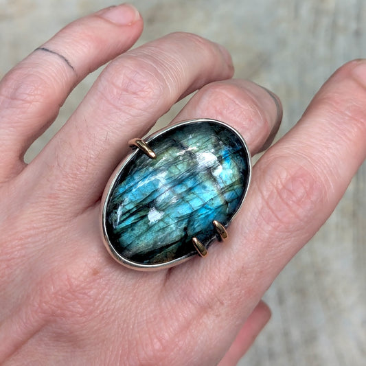 Blue Labradorite Ring