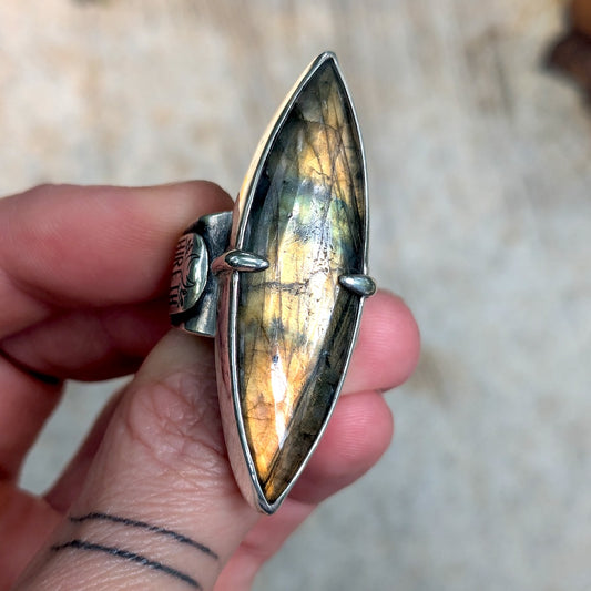 Labradorite Scorpion Ring