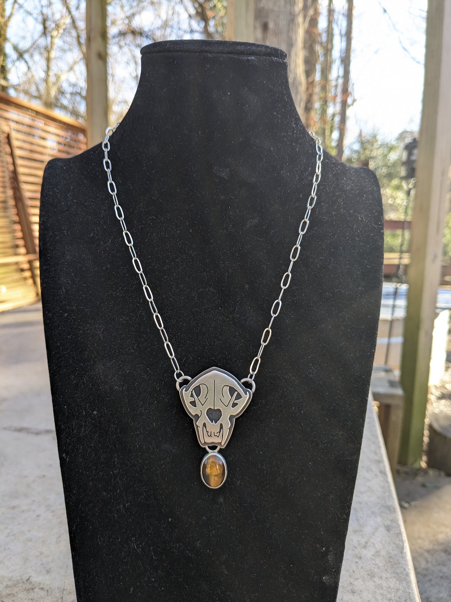 Panther skull and tigers eye