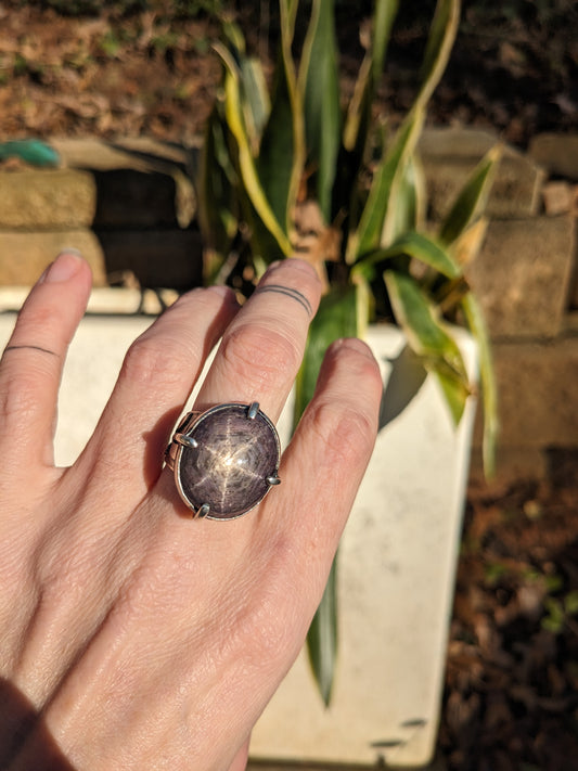 Star ruby branches ring