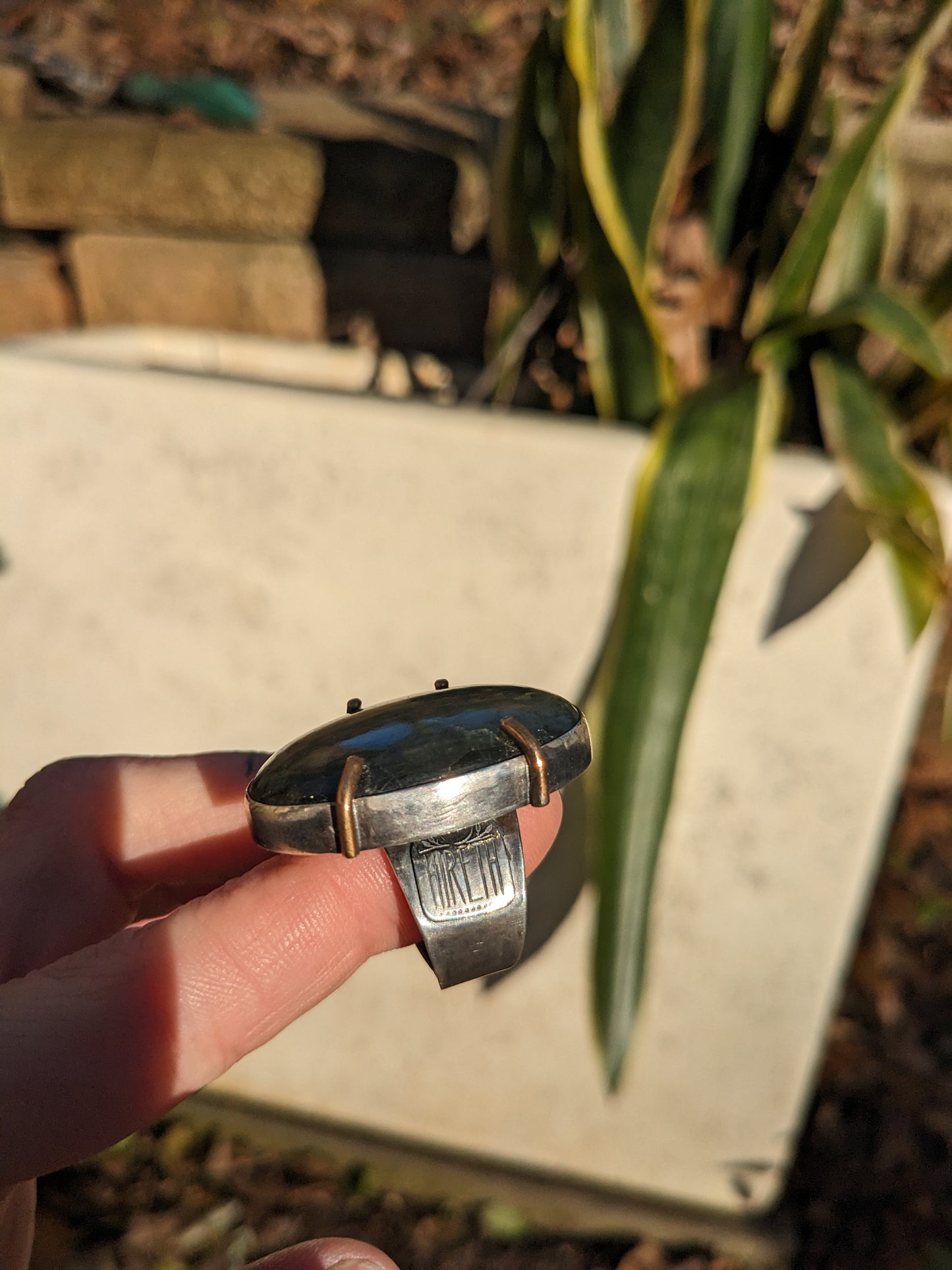 Large Labradorite ring