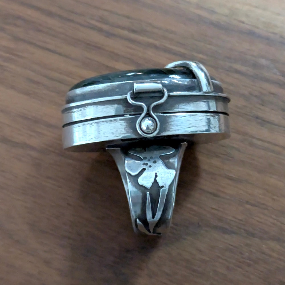 Labradorite Poison Ring
