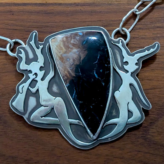 Dancing Forest Spirit Statement Necklace